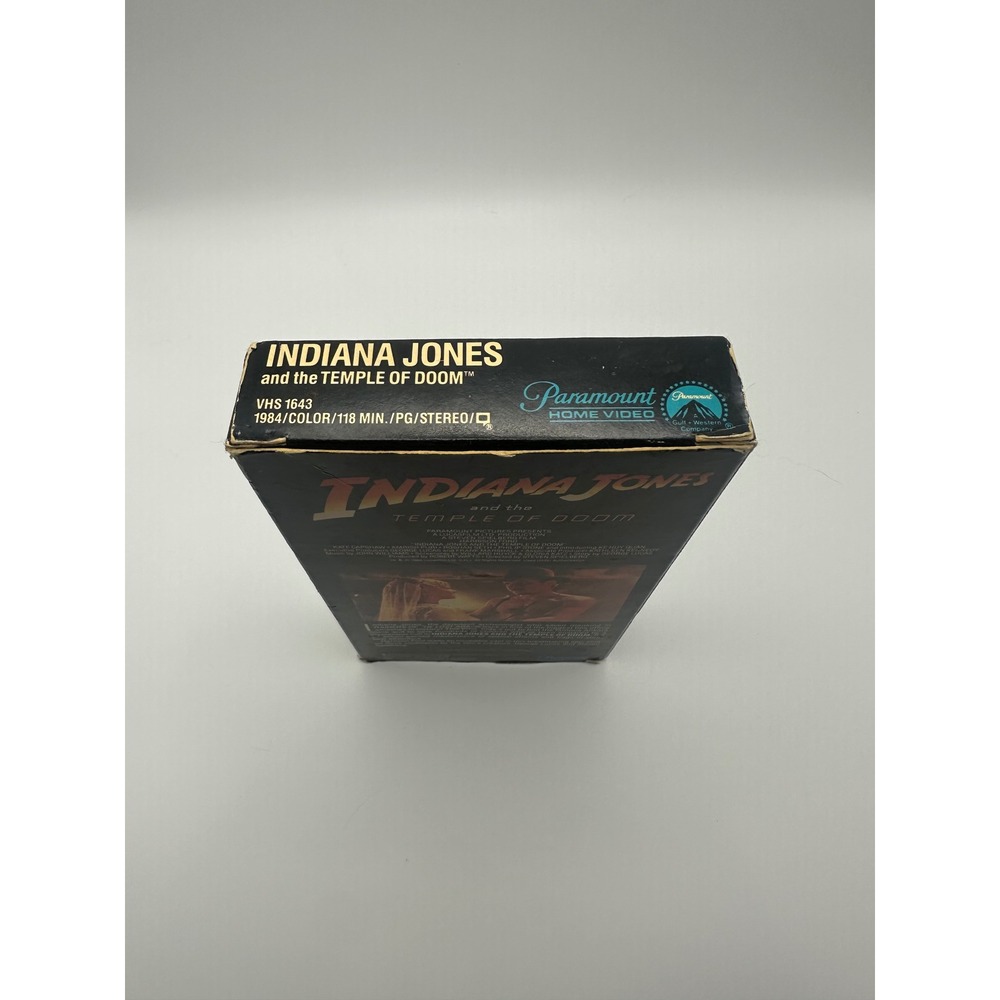 Indiana Jones and the Temple of Doom VHS 1984 Paramount Harrison Ford Movie - Picture 3 of 4